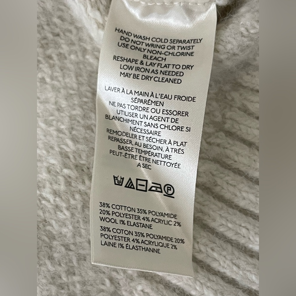 FREE PEOPLE  Rhea V-Neck Pullover - Cream- XL - Picture 8 of 8